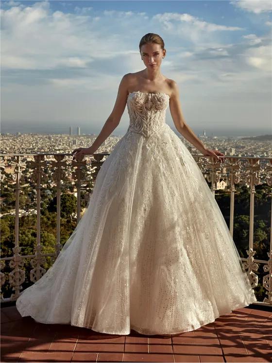 Beaded bridal dress 