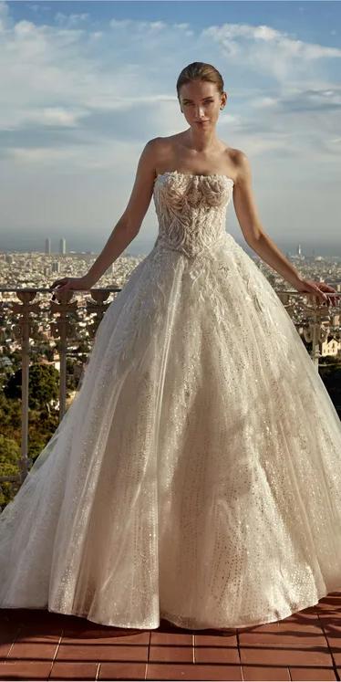 Beaded bridal dress