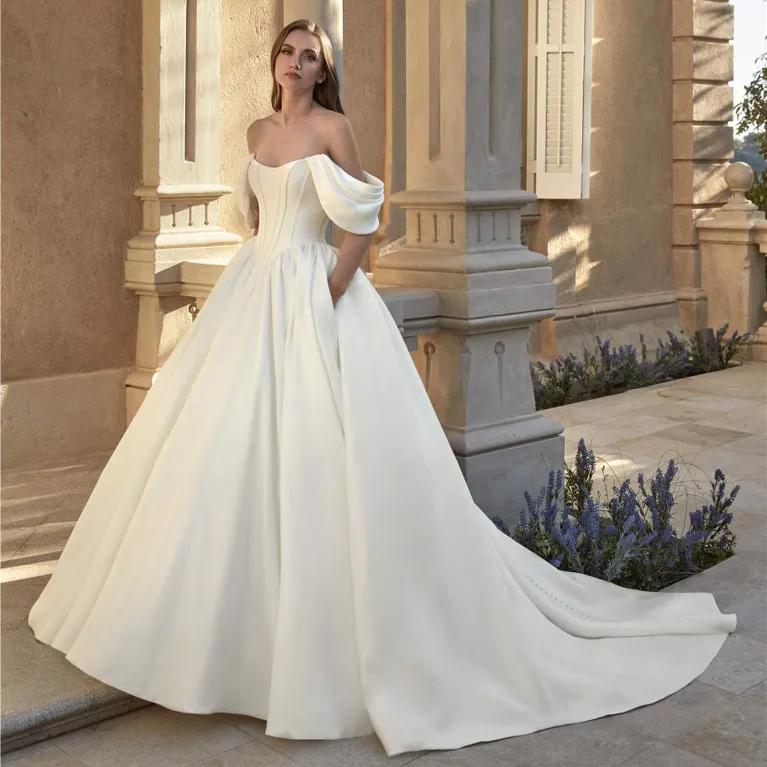 Satin bridal dress