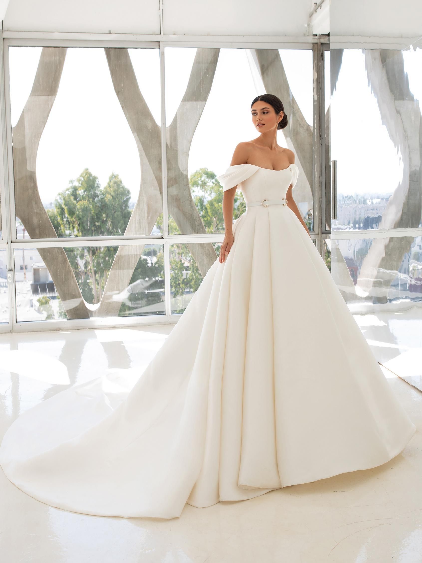 Satin bridal dress