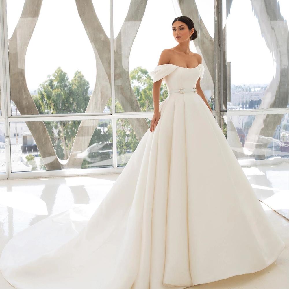Satin bridal dress