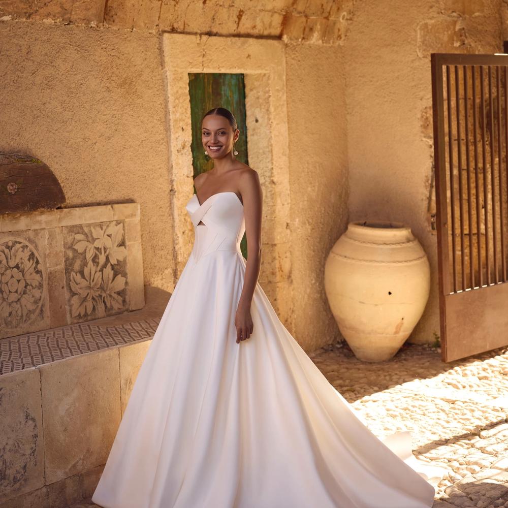 Mikado bridal dress