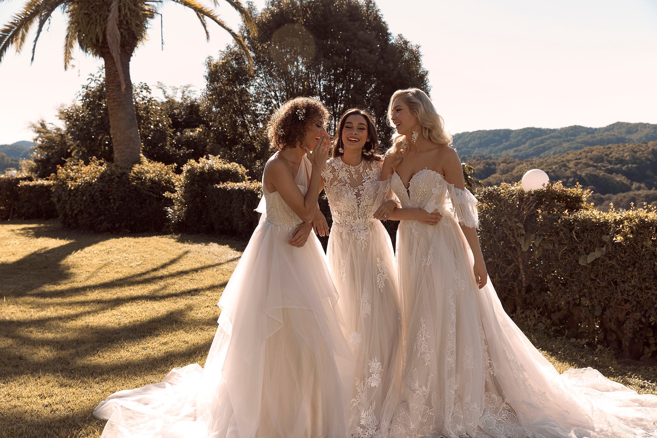 Lace "A" line bridal dress
