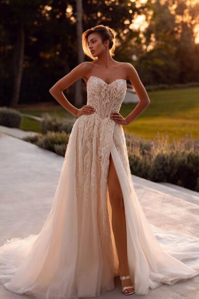 Beaded bridal dress 