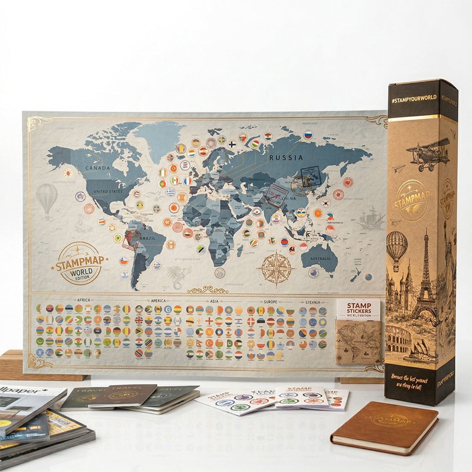 Mapa de sellos del pasaporte