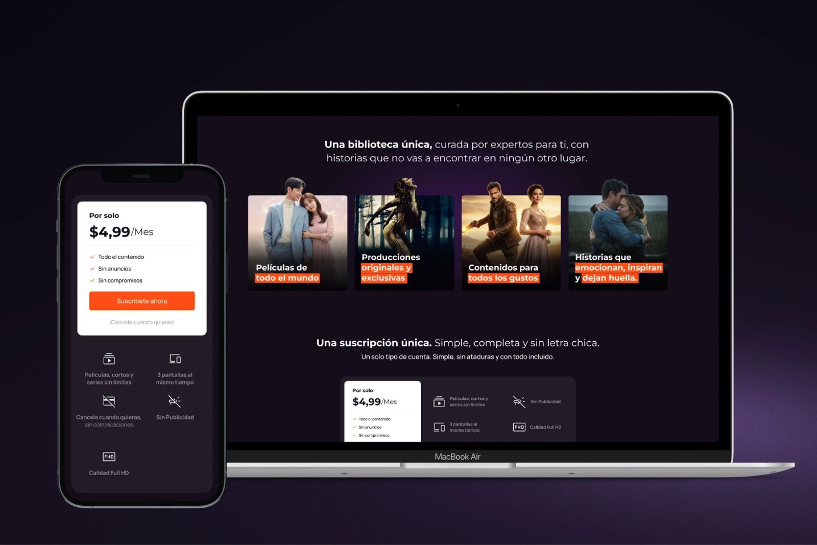 Landing FILMITY | Plataforma de películas