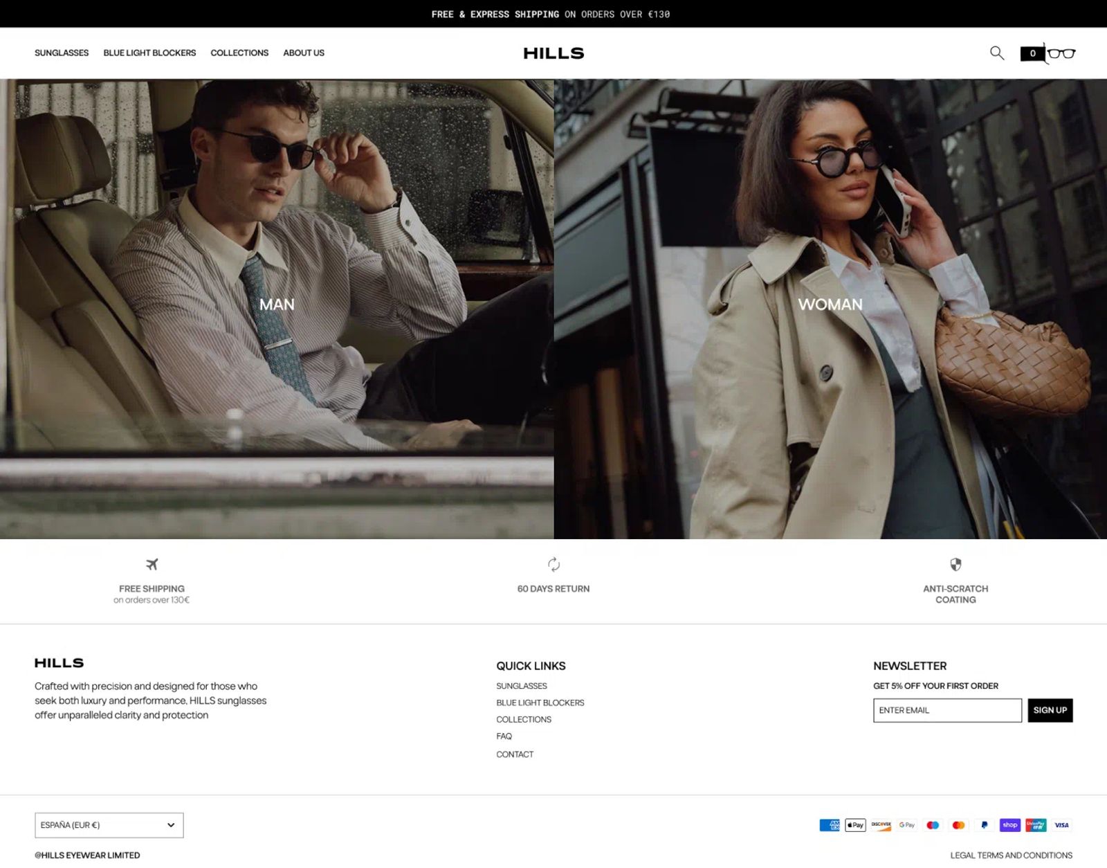 HILLS | Ecommerce redesign