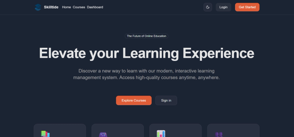 Screenshot of Skilltide