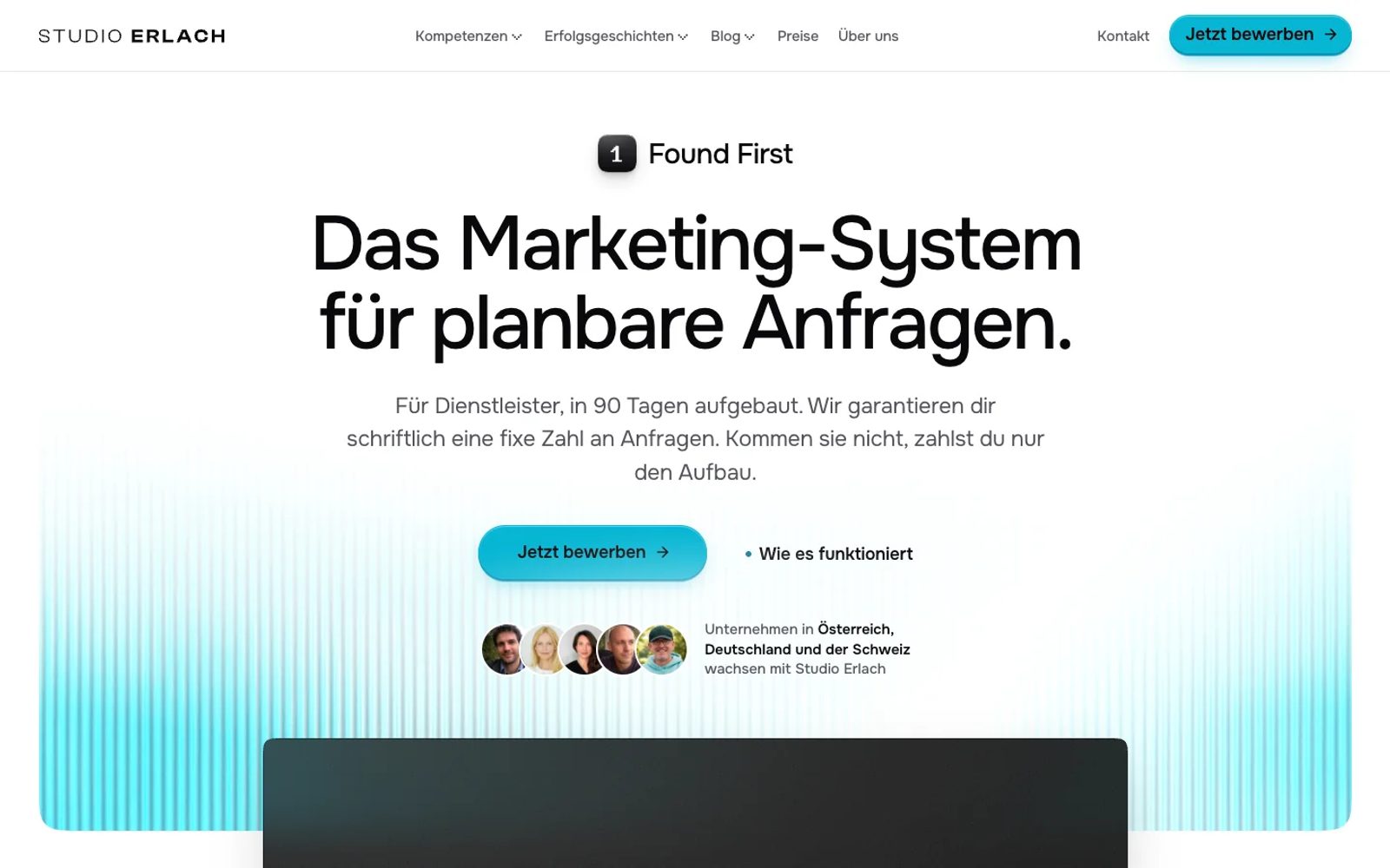 Projekt für Studio Erlach, Ansicht 1