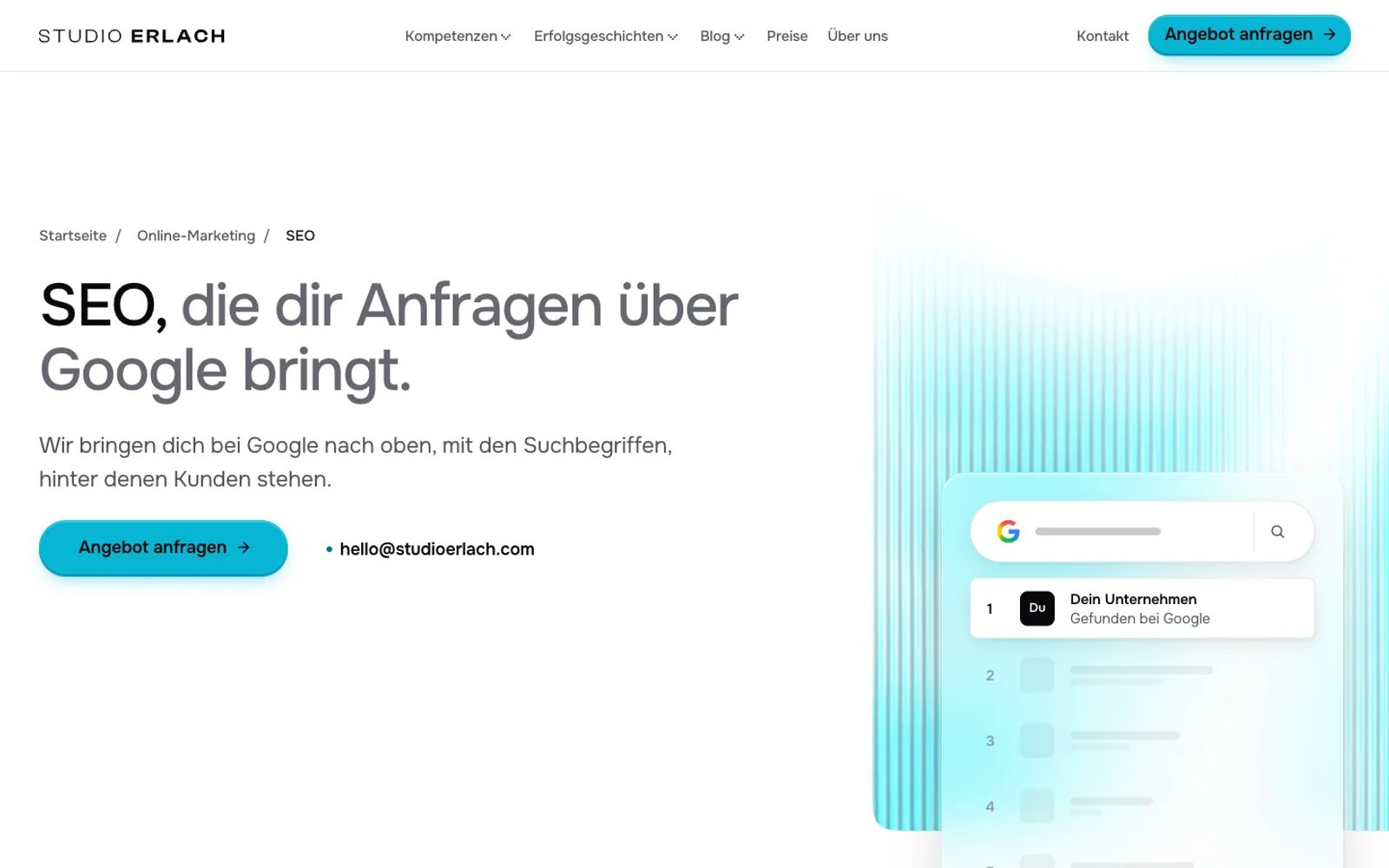 Projekt für Studio Erlach, Ansicht 2