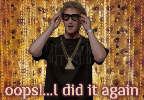 Mark Zuckerberg in style of the Britney Spears - oops...I did it again album cover - 2000