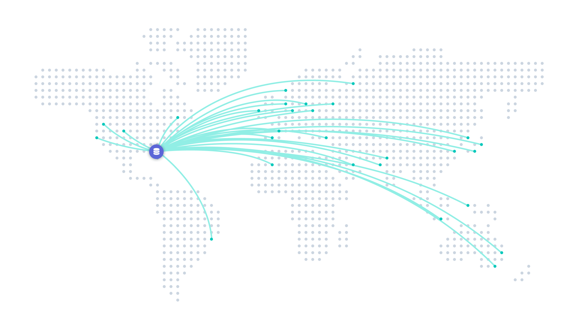 Requests to the database from around the globe