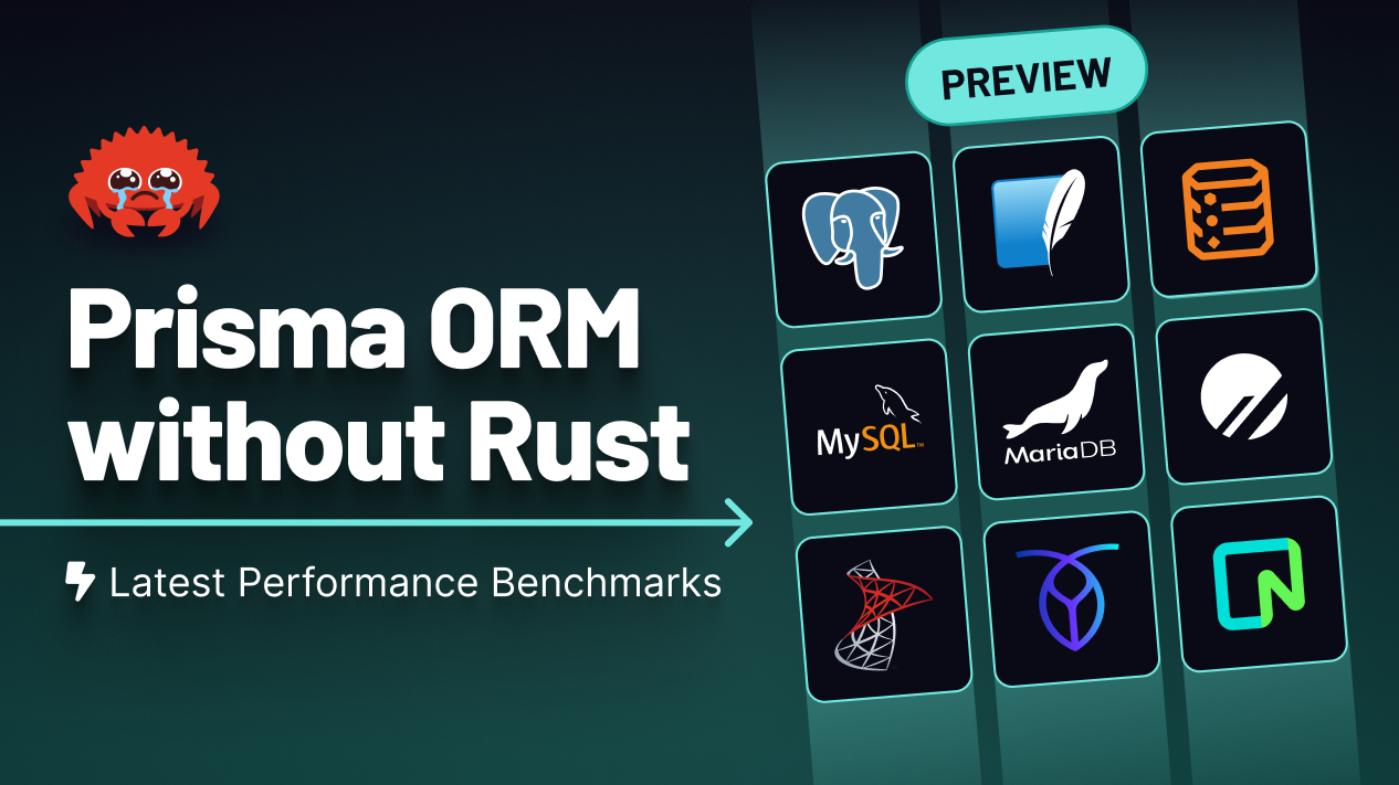 Prisma ORM Without Rust: Latest Performance Benchmarks
