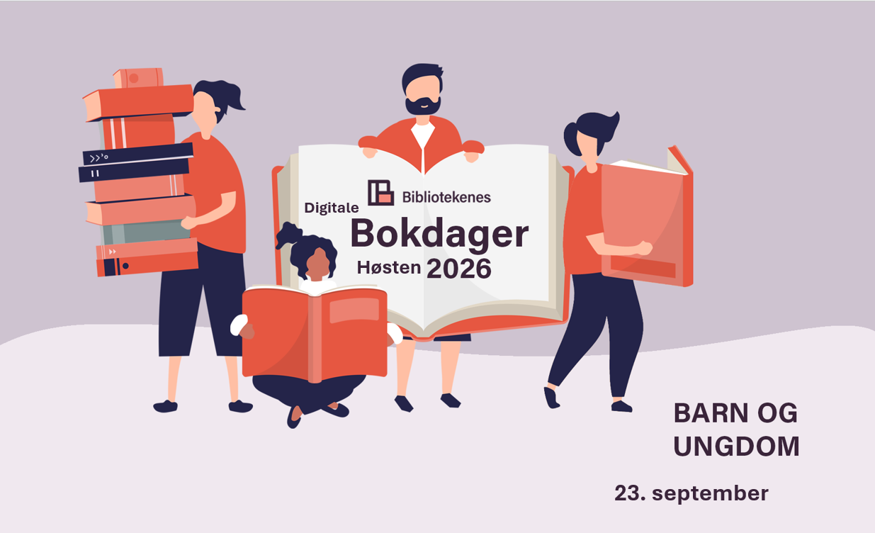 Illustrasjon av banner for Barnebokdagen høsten 2026