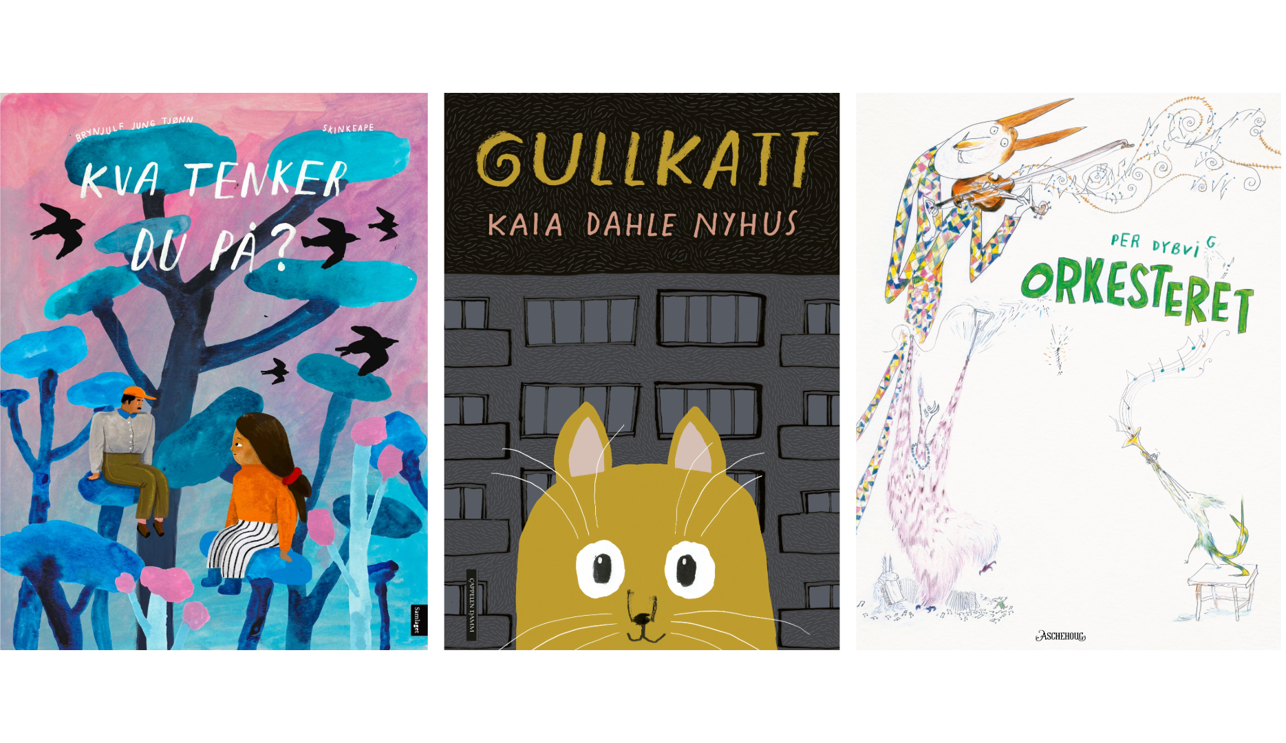 Bokomslag til Kva tenker du på, Gullkatt og Orkesteret