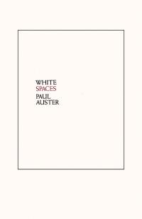 cover of the book White Spaces: Selected Poems and Early Prose