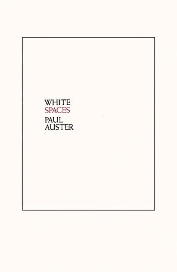 cover image of the book White Spaces: Selected Poems and Early Prose