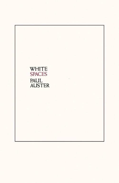 cover of the book White Spaces: Selected Poems and Early Prose