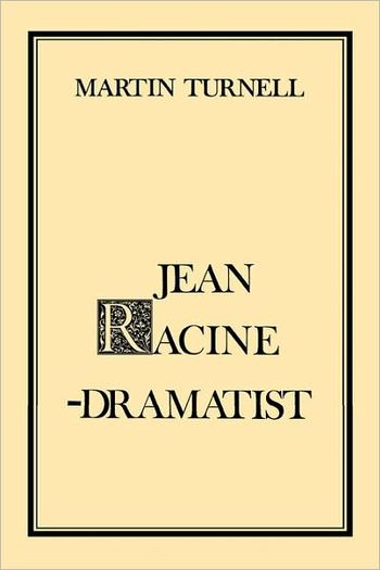 cover of the book Jean Racine - Dramatist