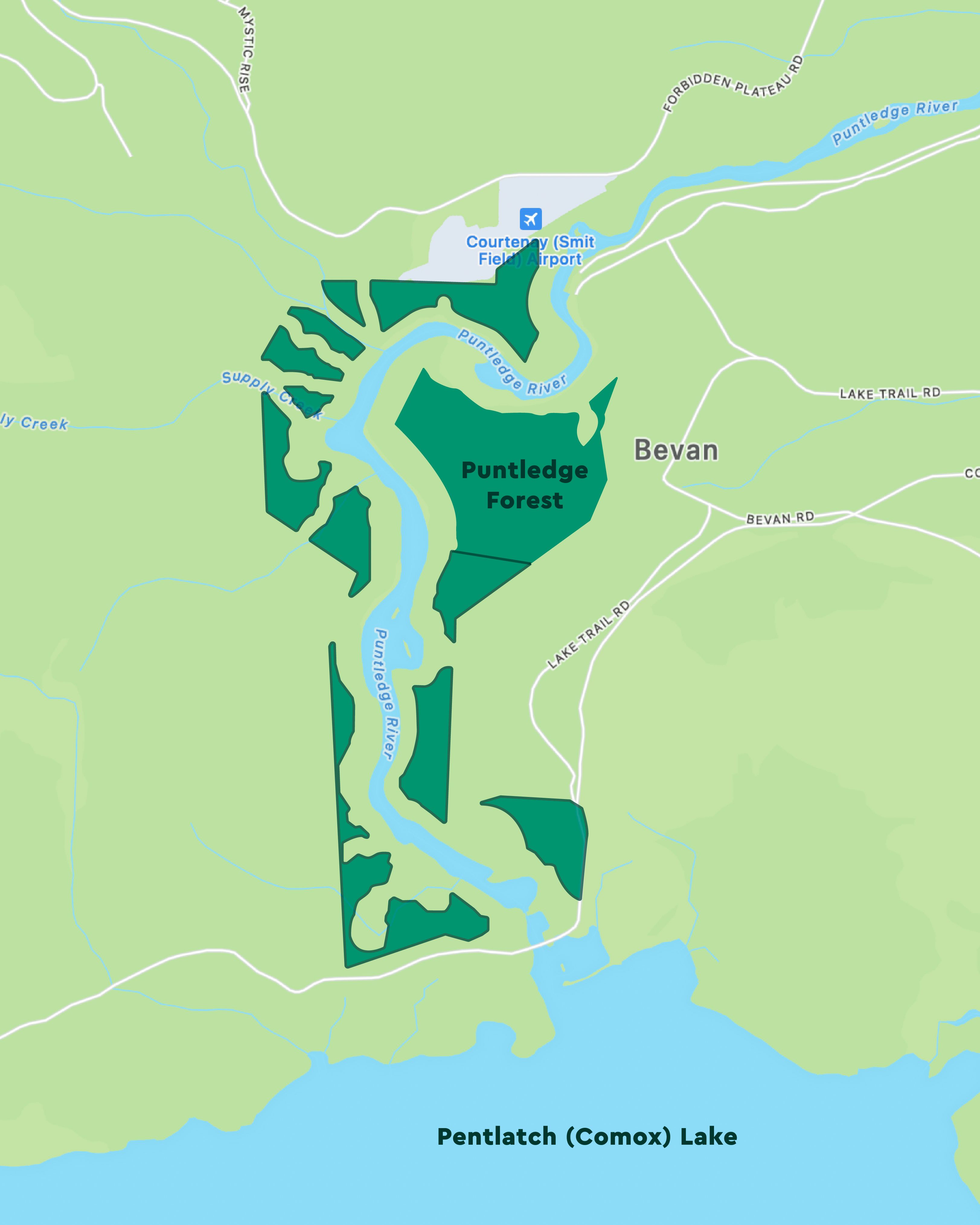 Map of Puntledge Forest