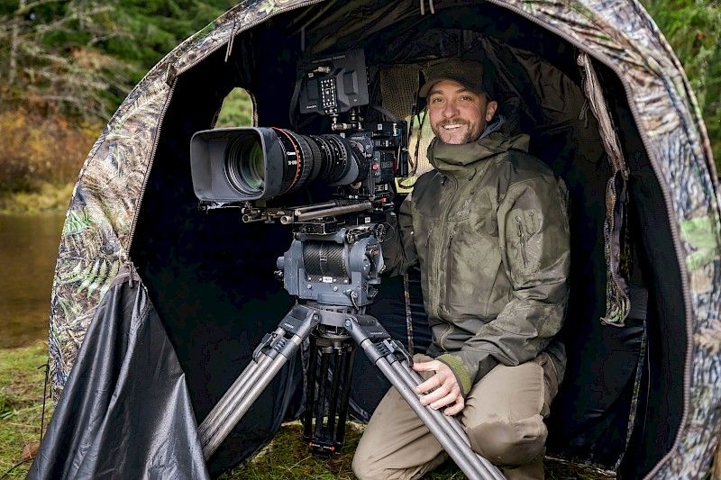 James Frystak filming in nature