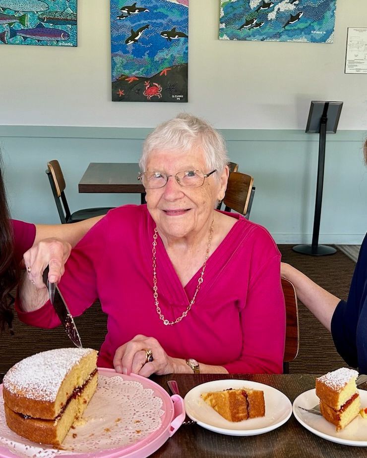 Lynn celebrating her birthday