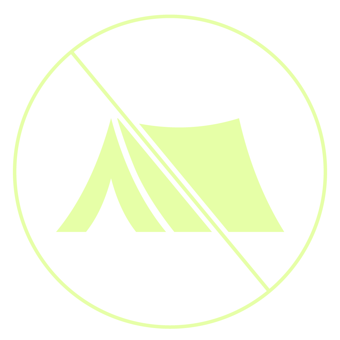 No camping icon