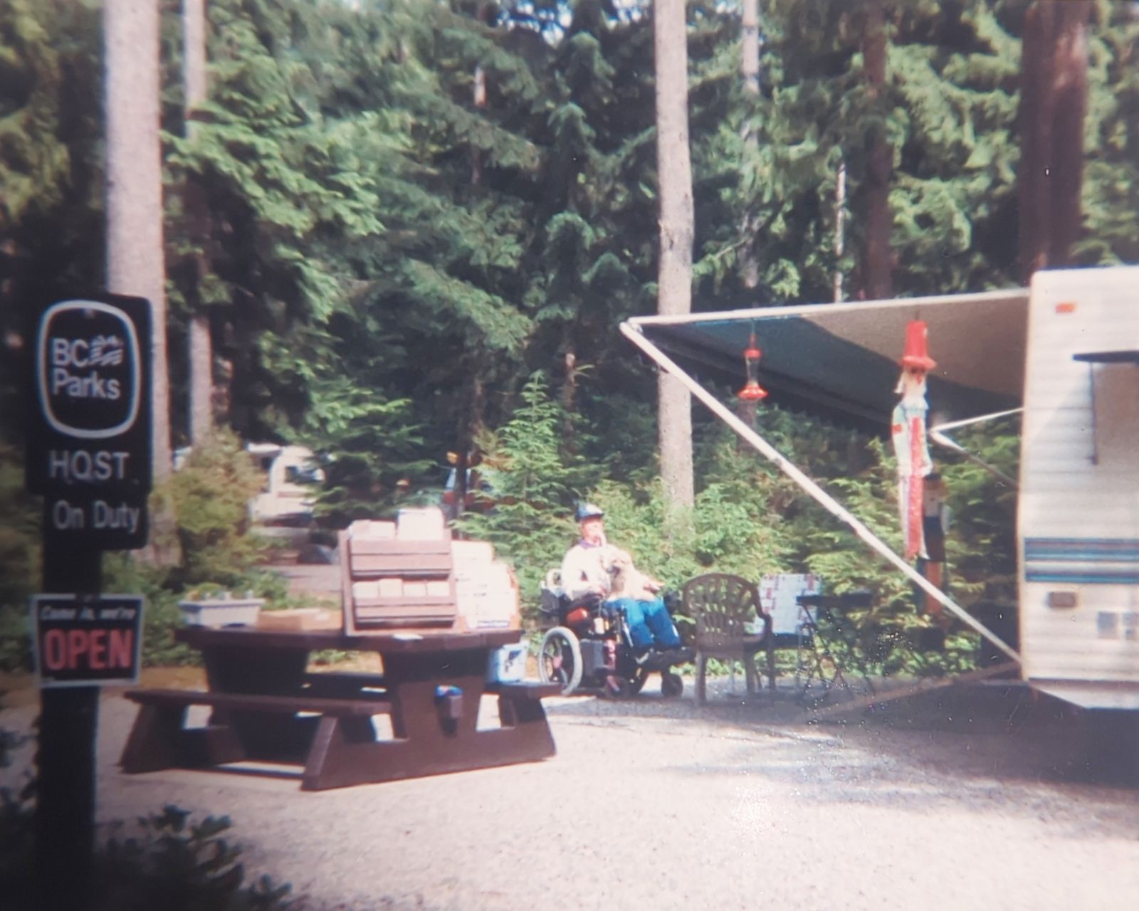 Throwback picture of campsite