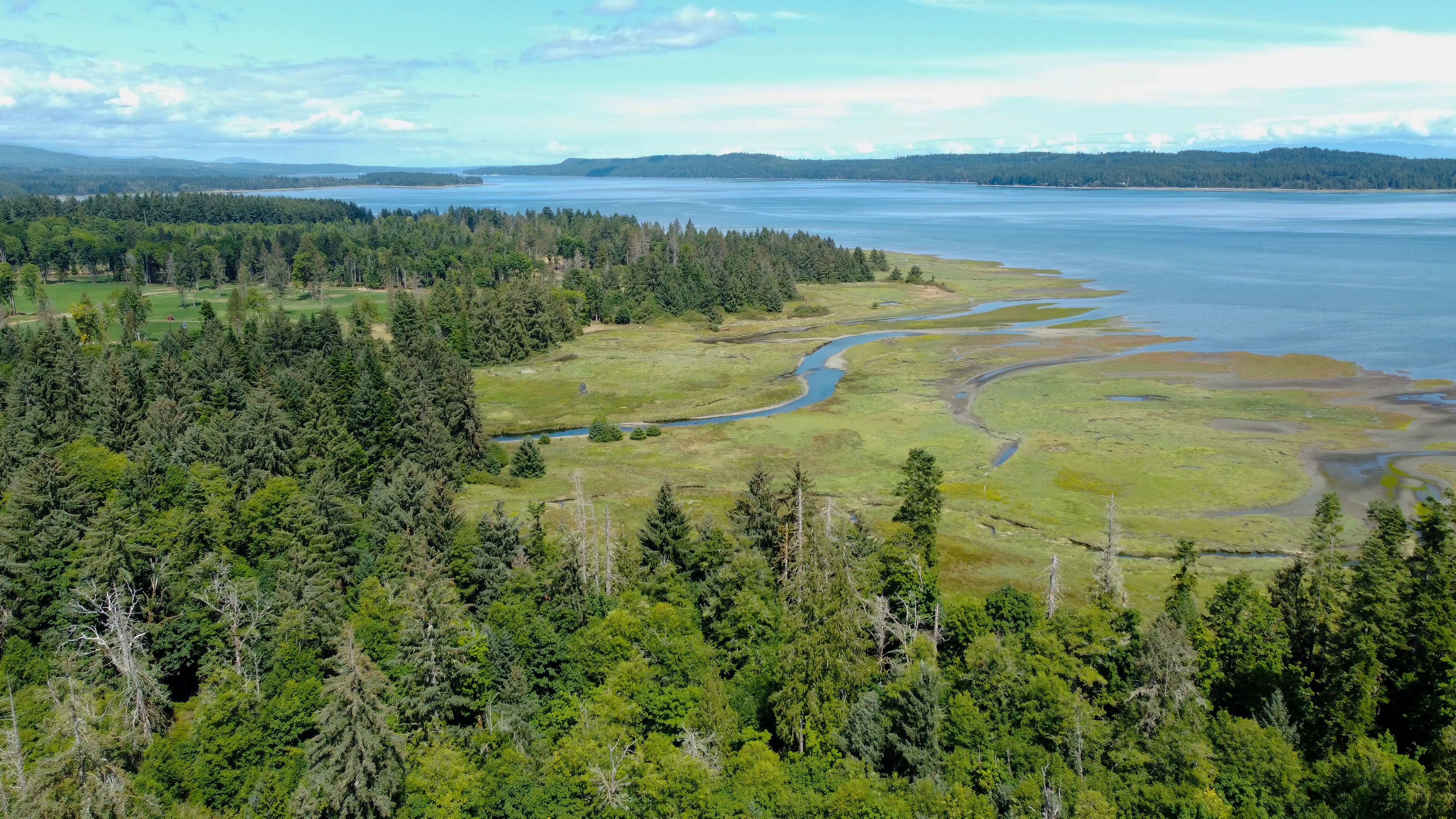 Aeriel shot of Deep Bay