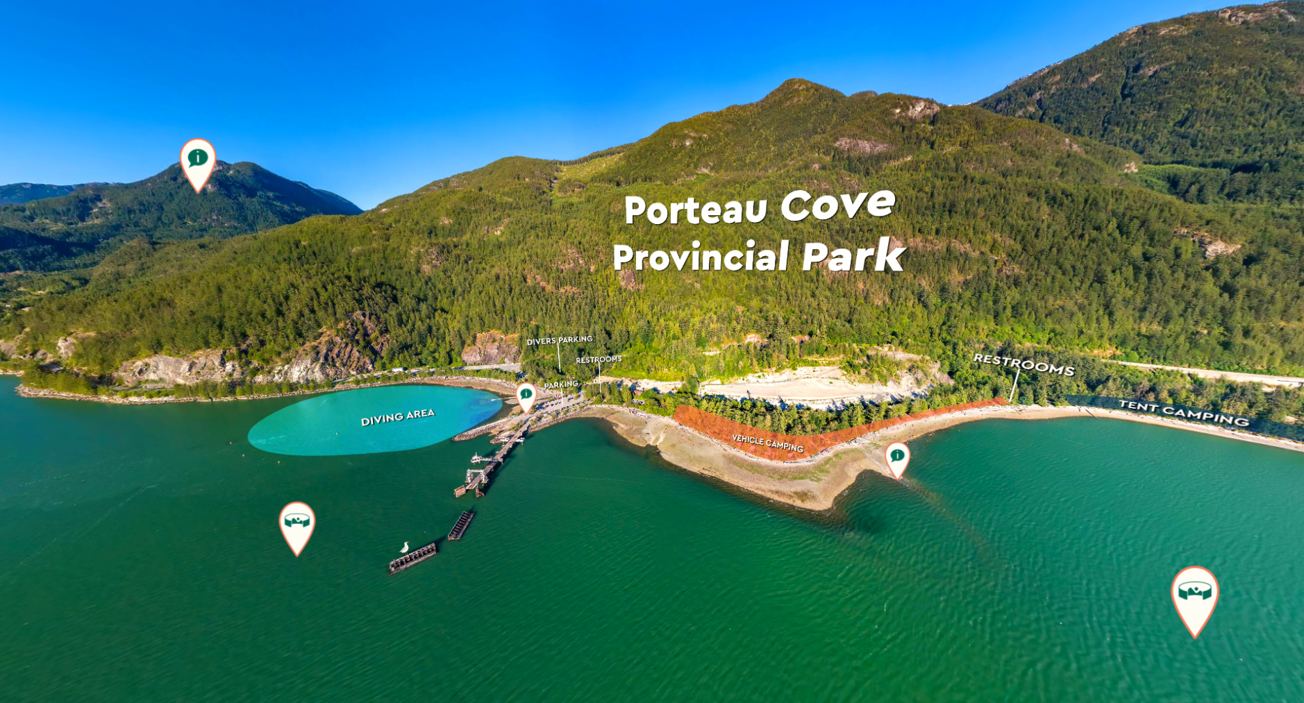 Virtual Tour screencapture of Porteau Cove Park