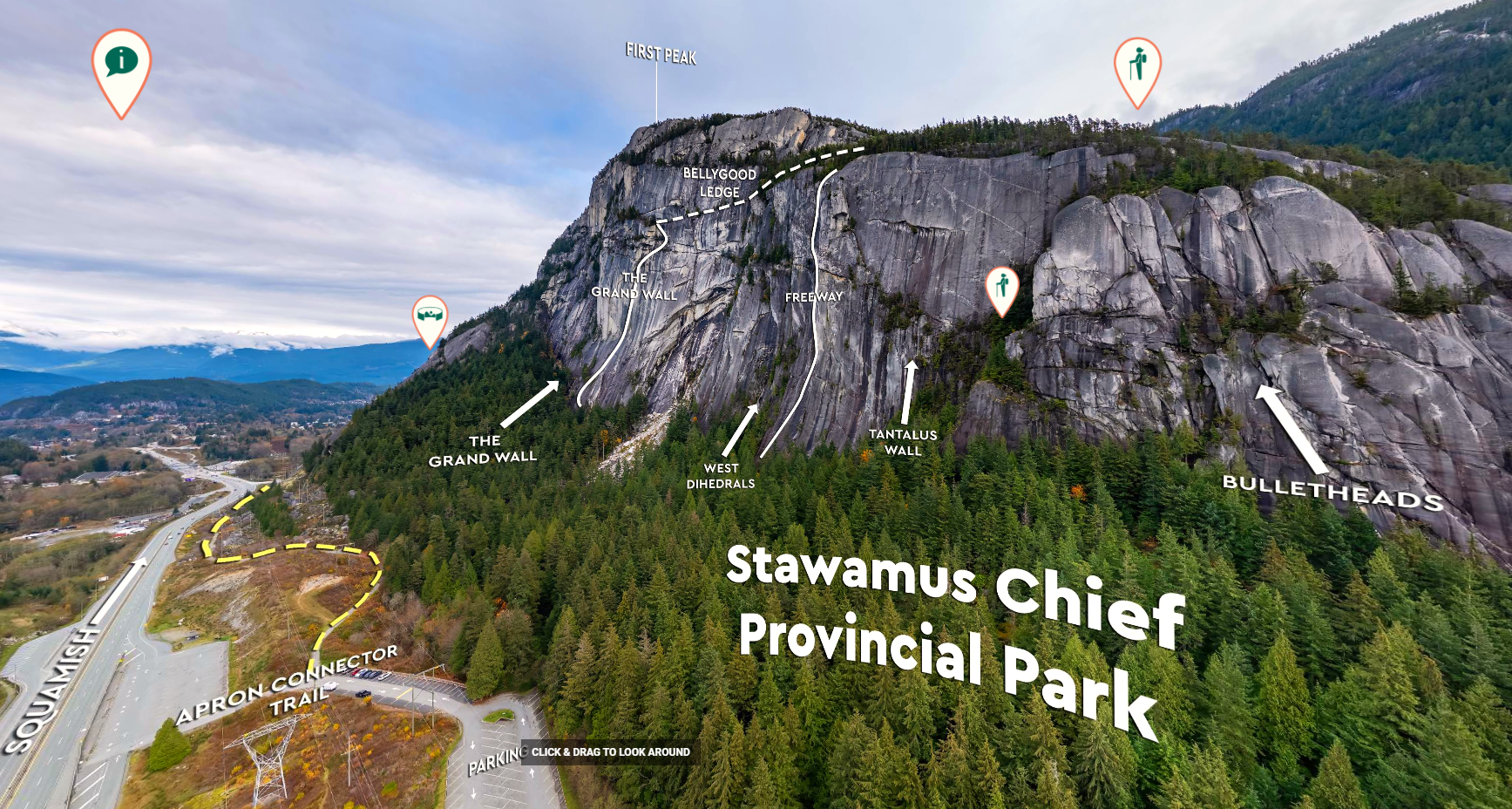 Screenshot of Stawamus Chief Park Virtual Tour