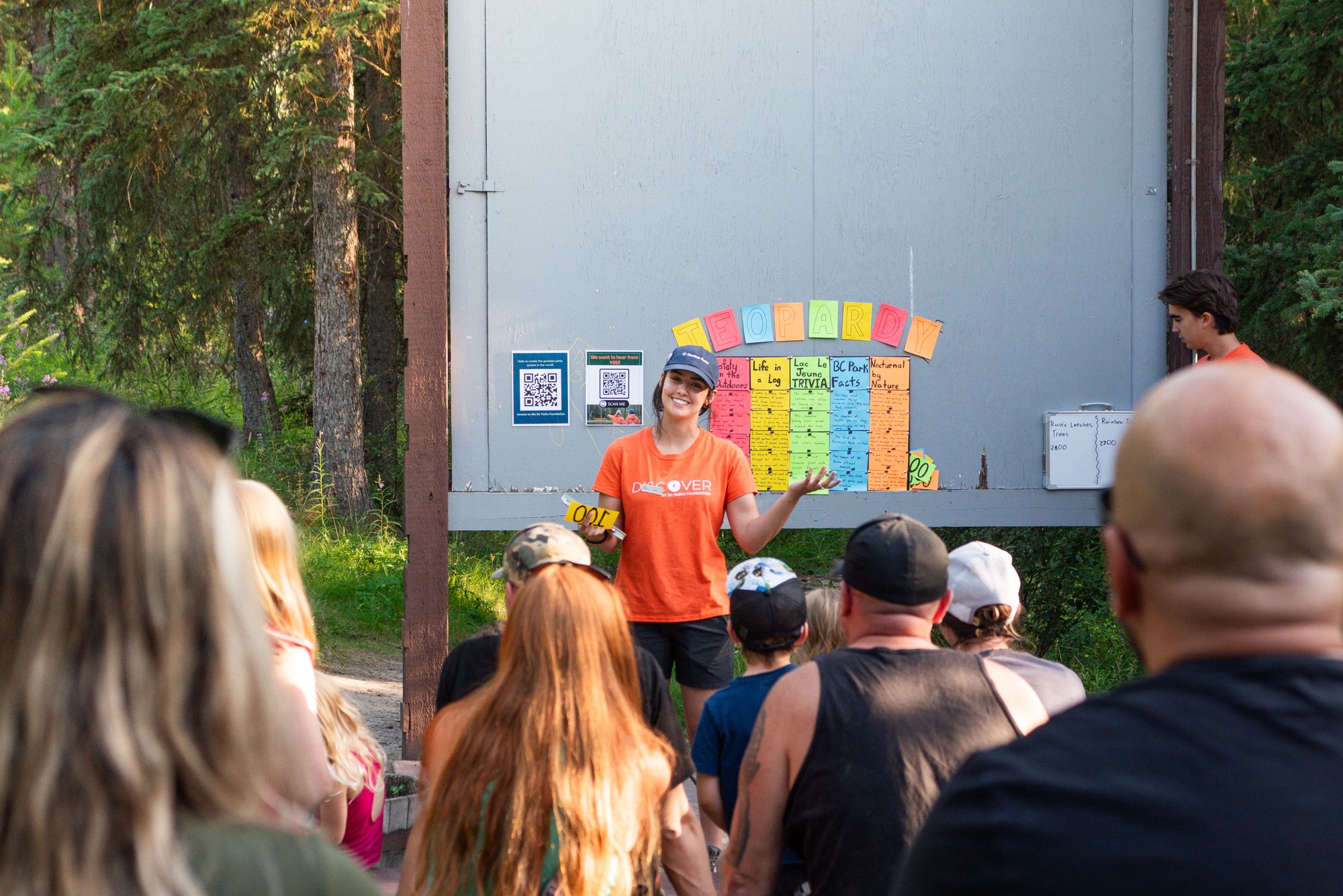 Discover Parks Ambassador leads a game of Park Jeopardy
