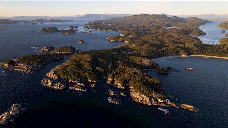 Aeriel shot of islands