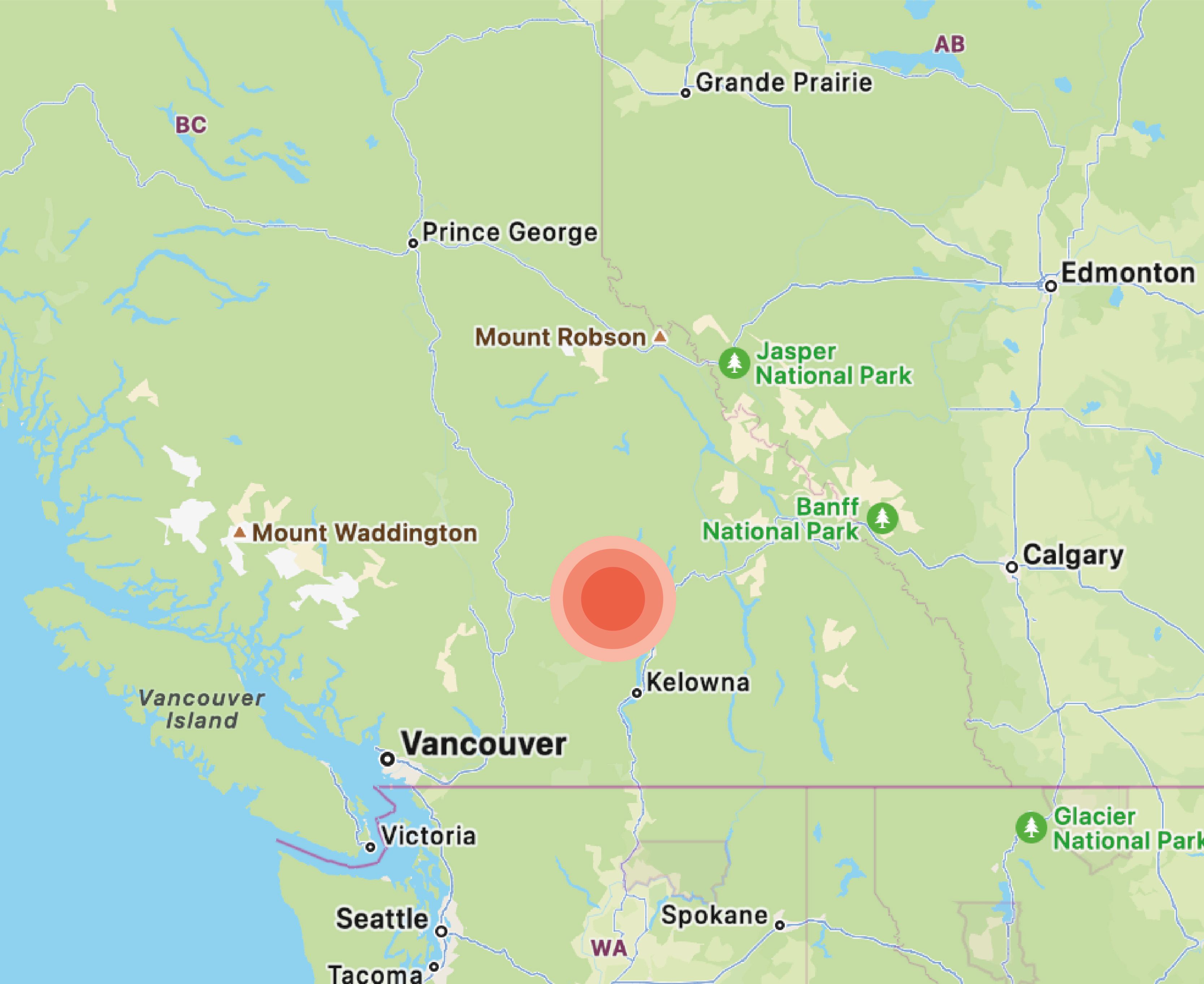 2D map of Juniper Ridge location