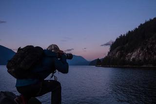 Person taking photo at Porteau Cove