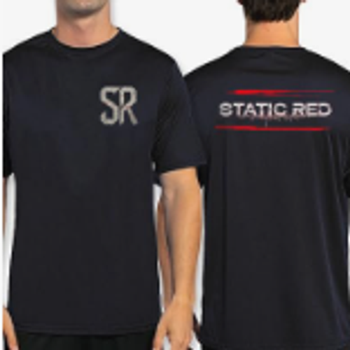 Static Red Plain Black