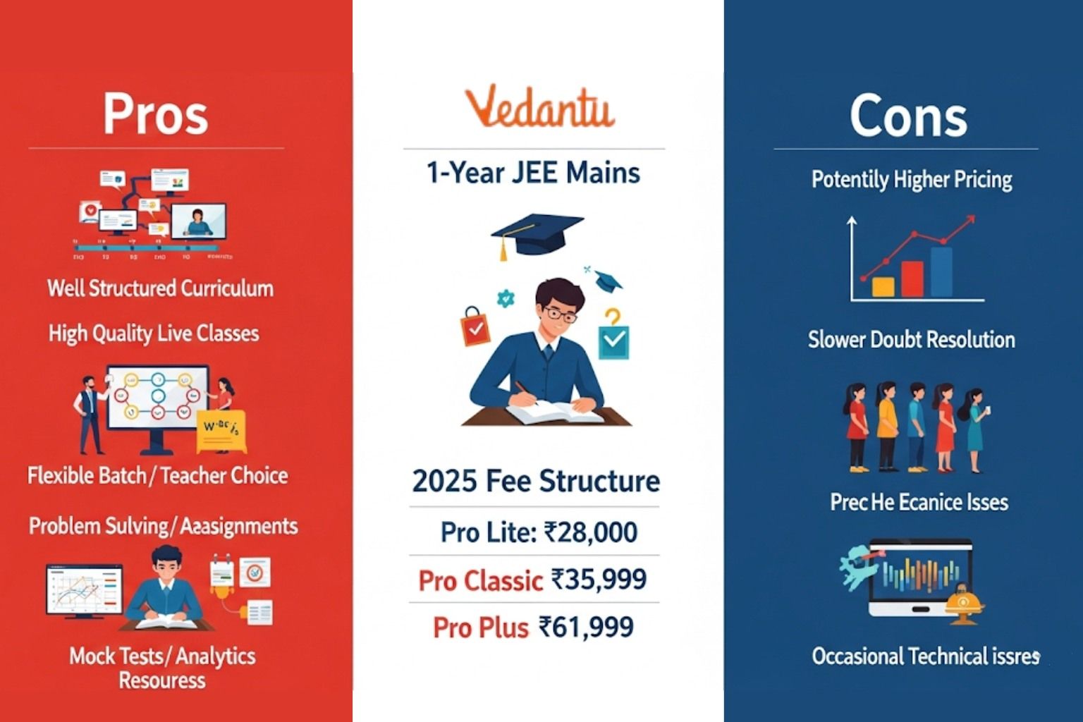 Vedantu JEE Main & Advanced Pros and Cons