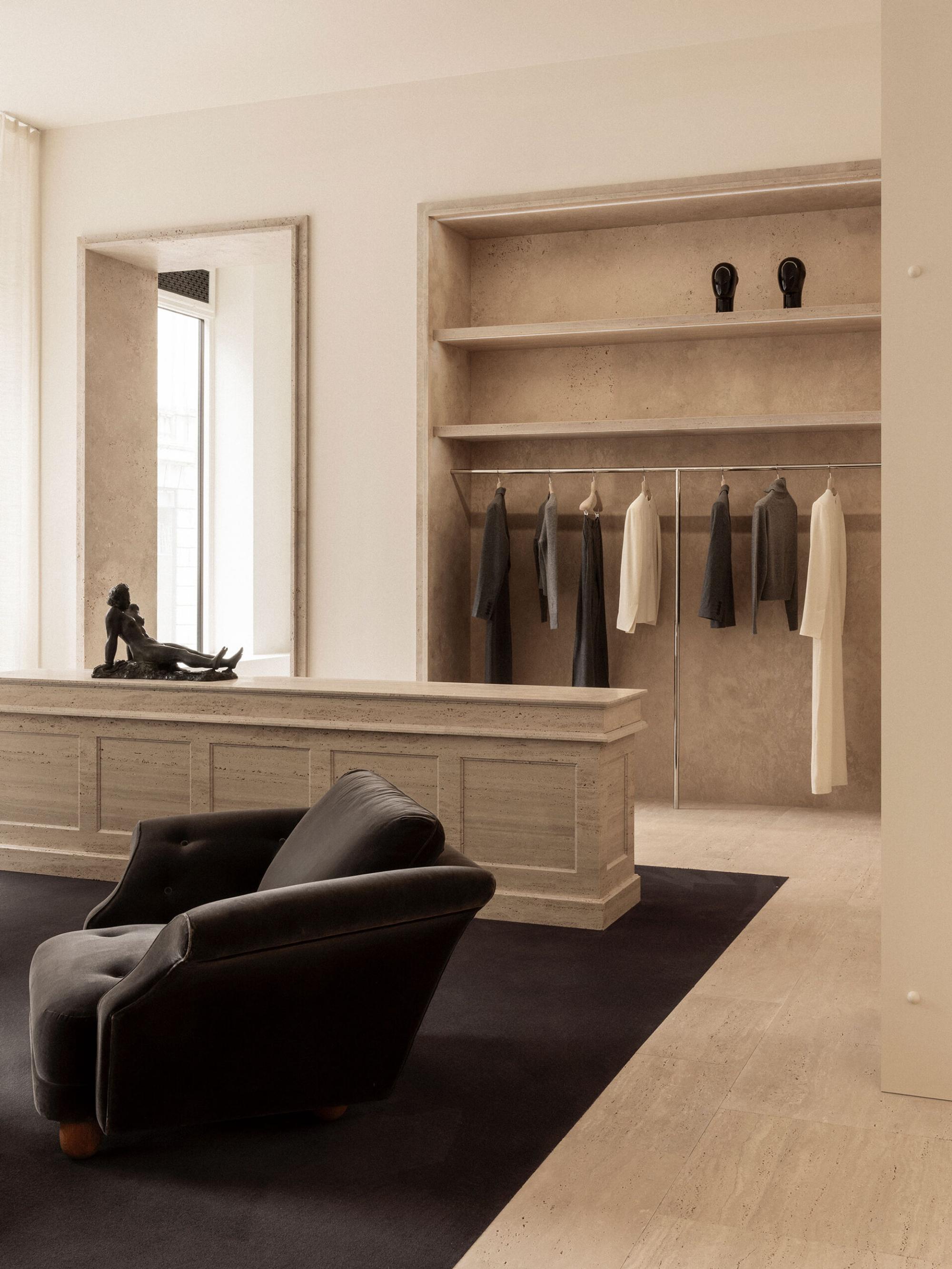 Interior design by Halleroed for Toteme in Vognmagergade 7, Copenhagen — image 12 of 15