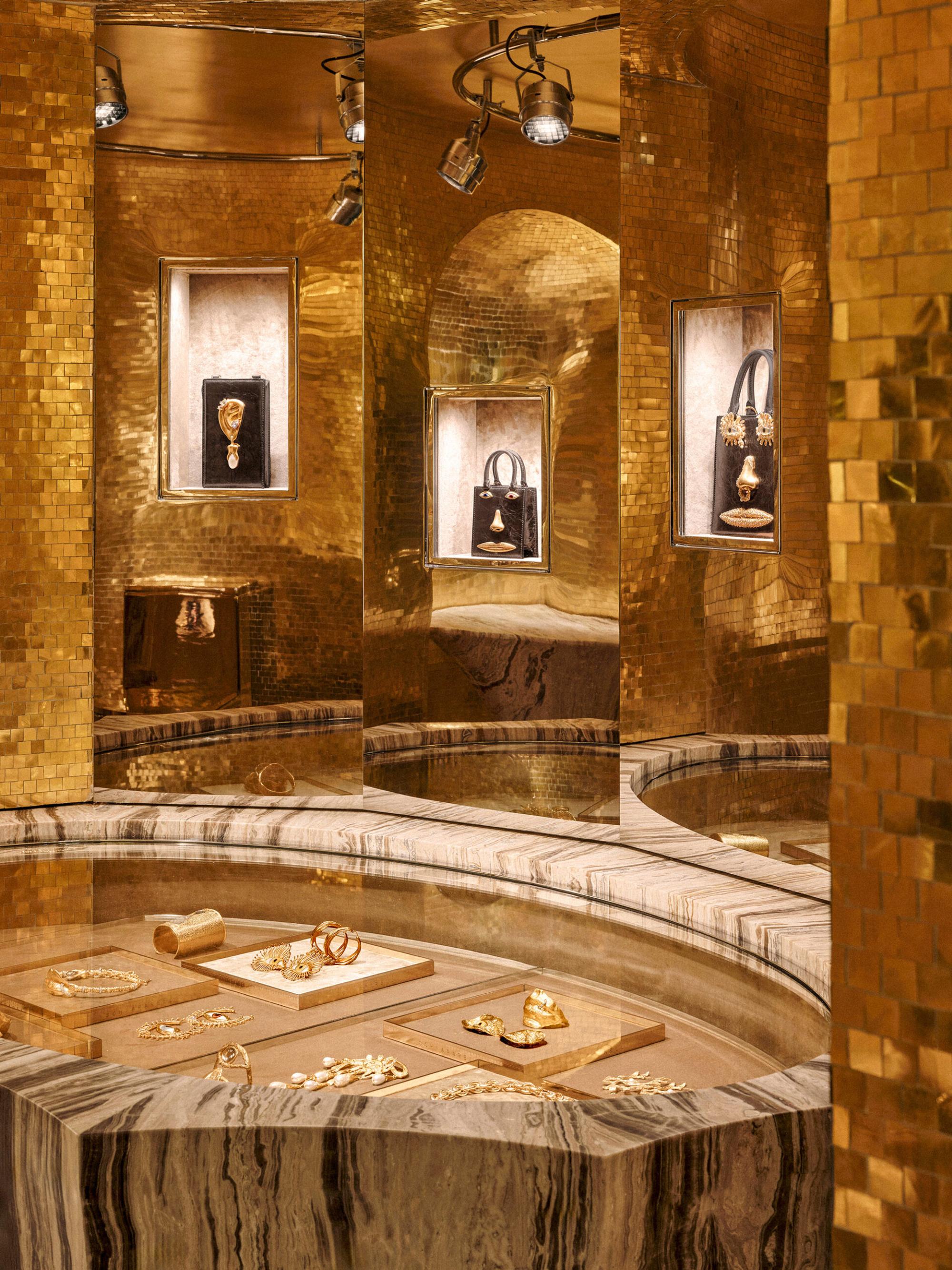 Interior design by Halleroed for Schiaparelli in Landmark, Hong Kong — image 7 of 11