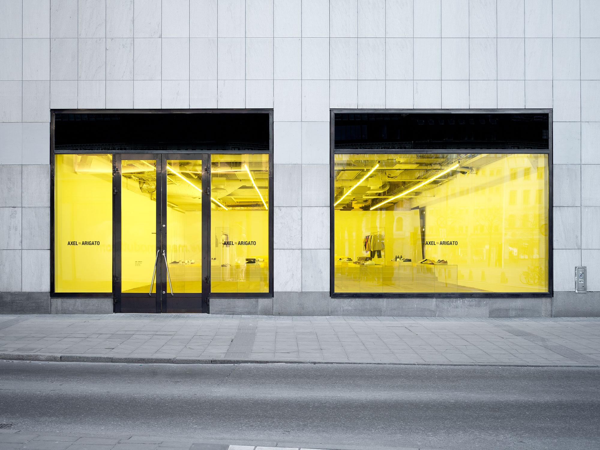 Interior design by Halleroed for Axel Arigato in Norrmalmstorg, Stockholm — image 1 of 9