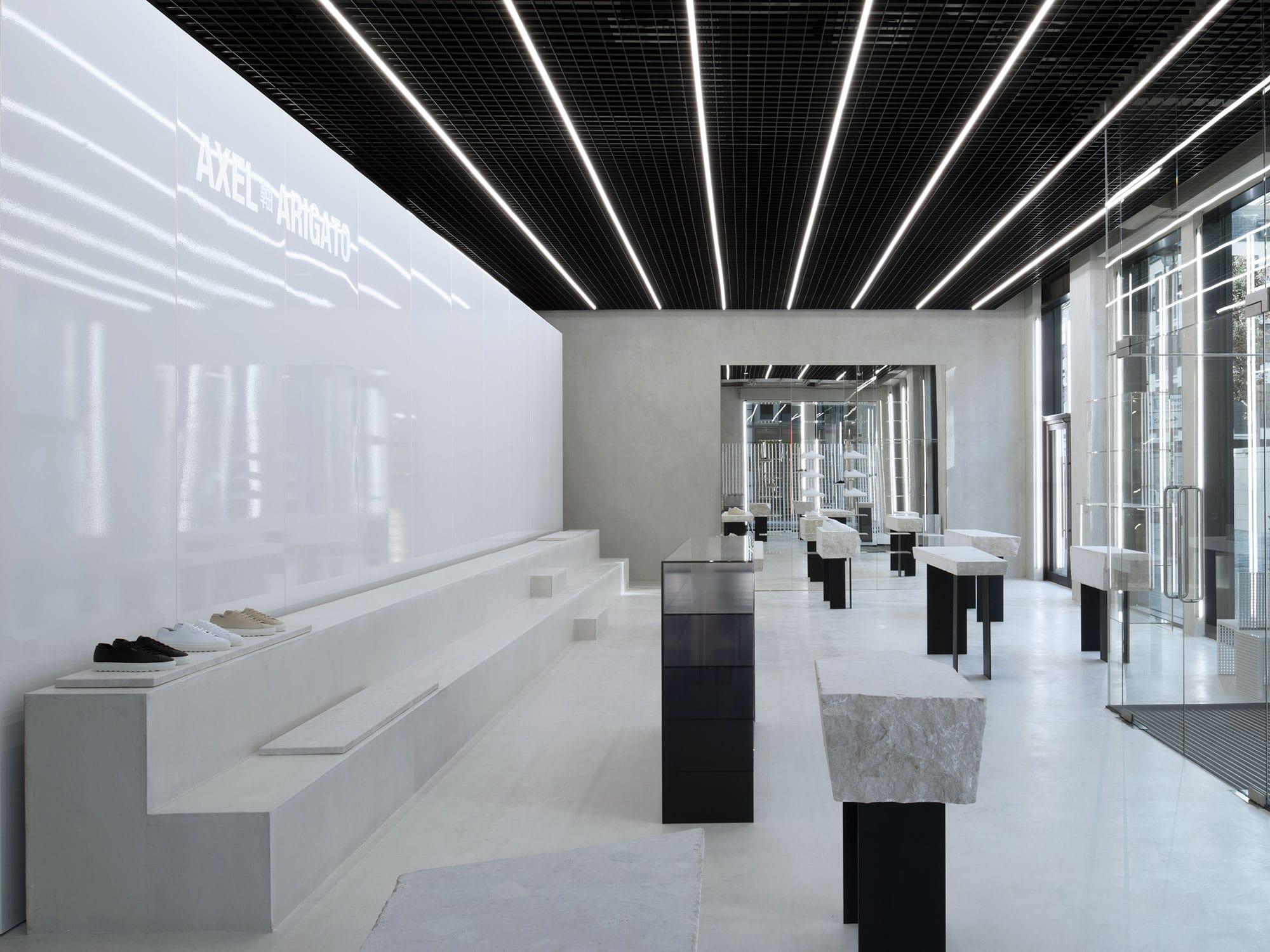 Interior design by Halleroed for Axel Arigato in 19-23 Broadwick Street, London — image 4 of 8