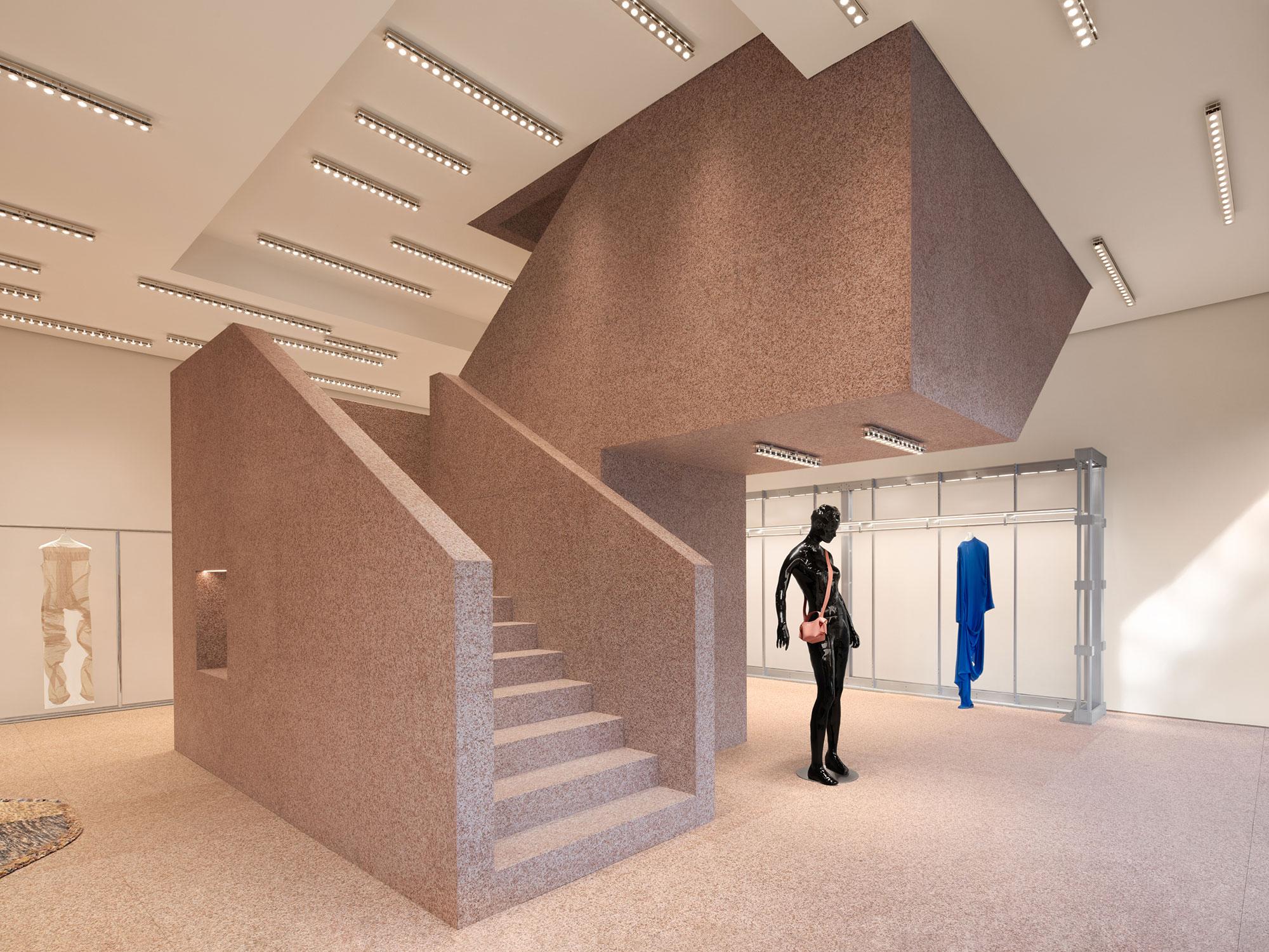 Interior design by Halleroed for Acne Studios in Sanlitun, Beijing — image 3 of 9