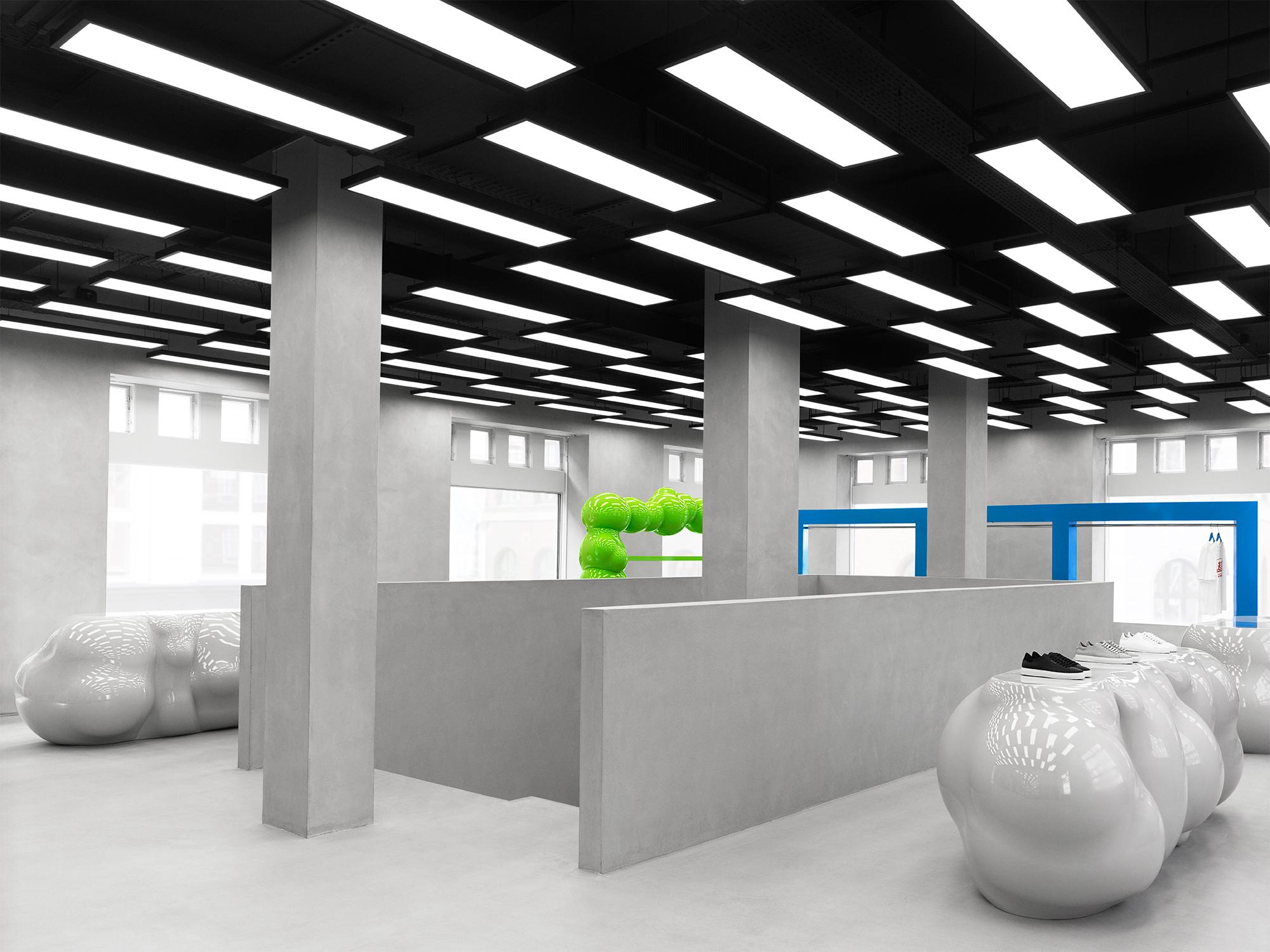 Interior design by Halleroed for Axel Arigato in Pilestræde 16, Copenhagen — image 12 of 16