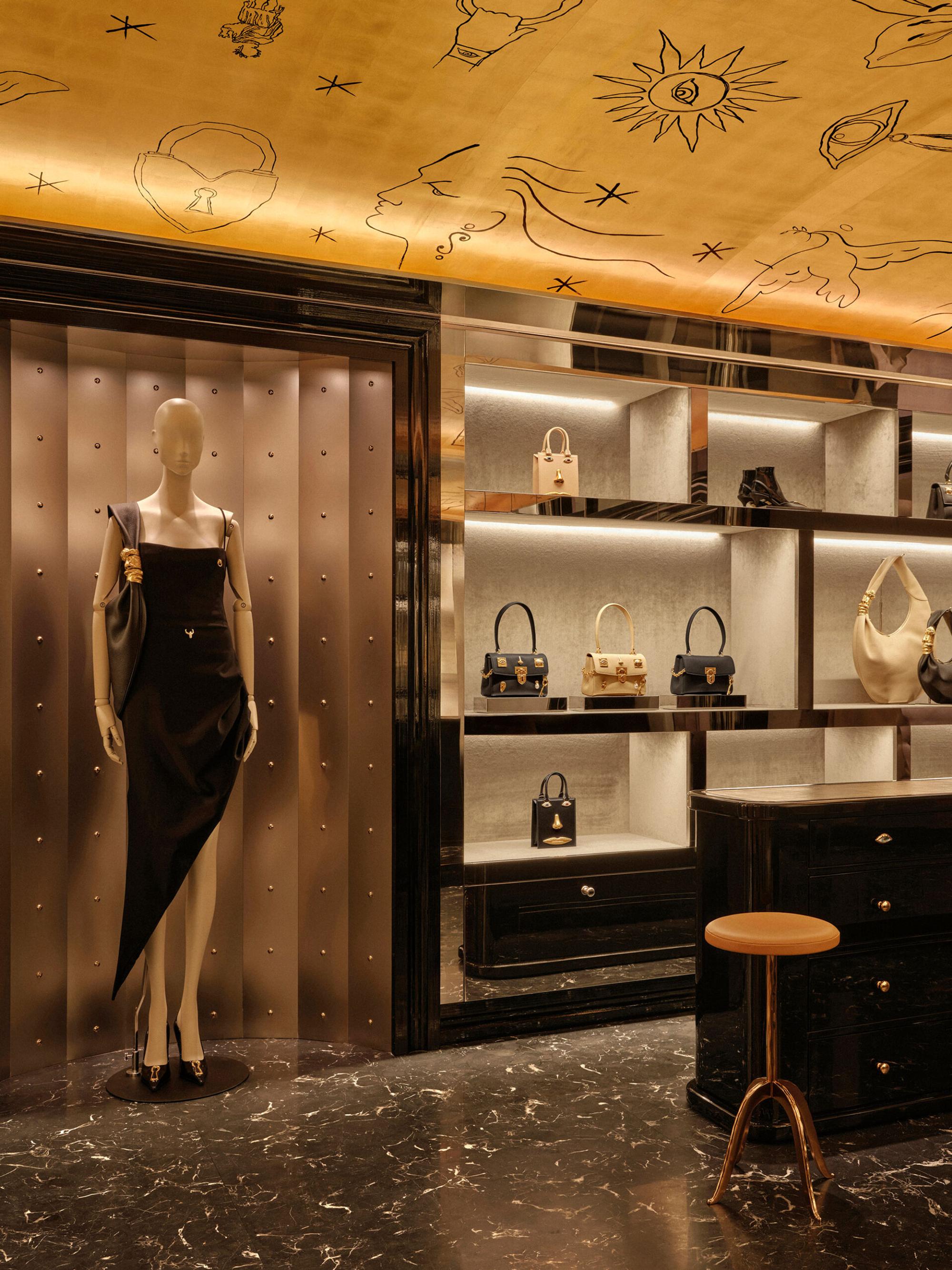 Interior design by Halleroed for Schiaparelli in Landmark, Hong Kong — image 3 of 11