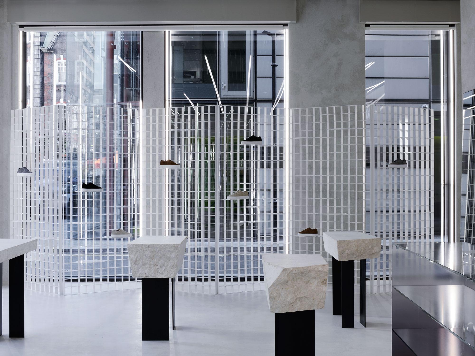 Interior design by Halleroed for Axel Arigato in 19-23 Broadwick Street, London — image 3 of 8