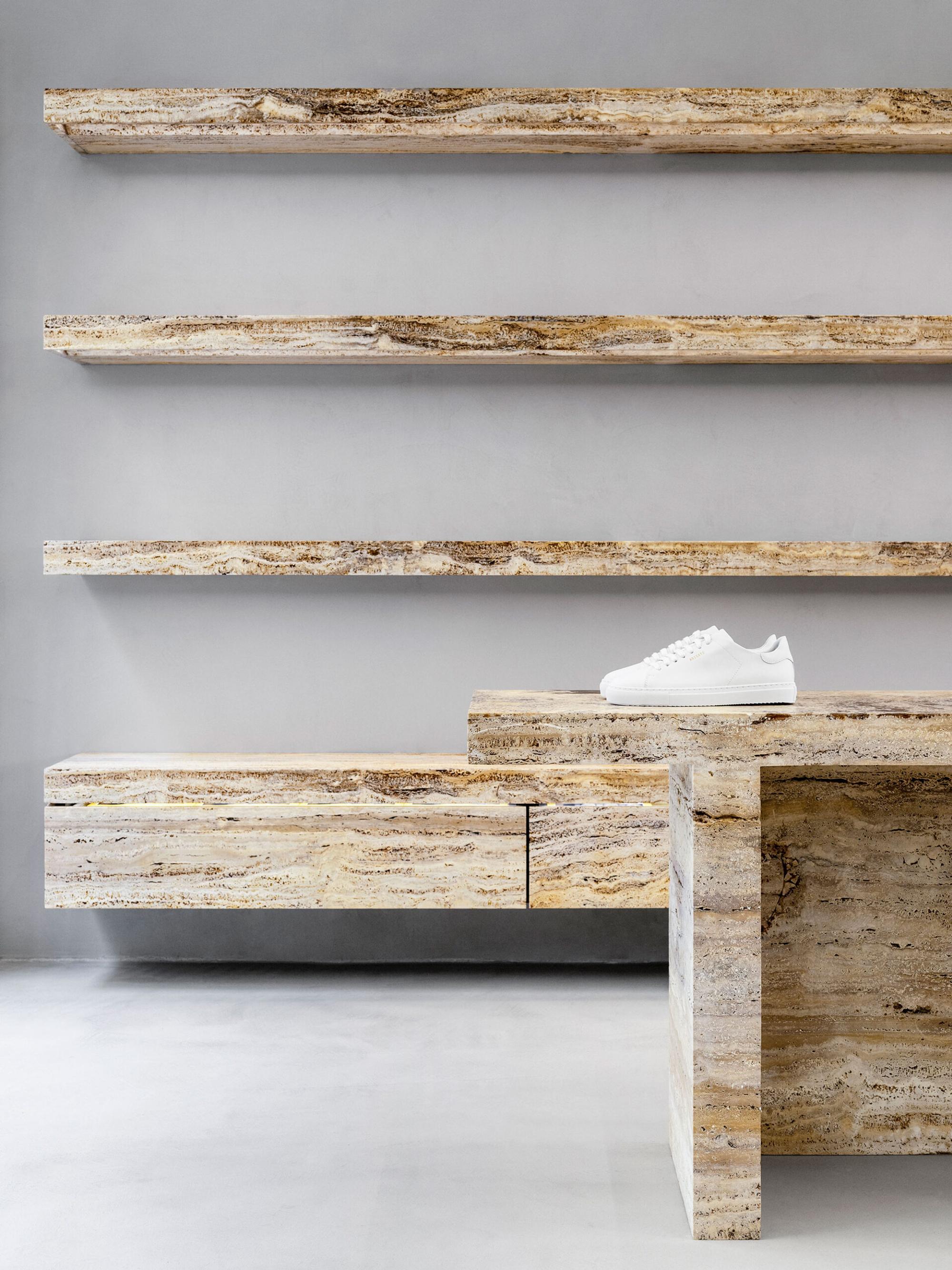 Interior design by Halleroed for Axel Arigato in 86 Rue Vieille du Temple, Paris — image 8 of 9