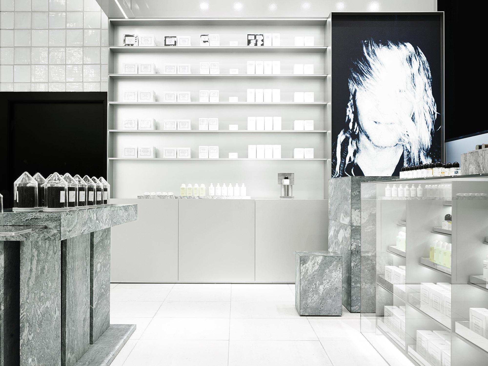 Interior design by Halleroed for Byredo in Åhlens, Stockholm — image 5 of 5