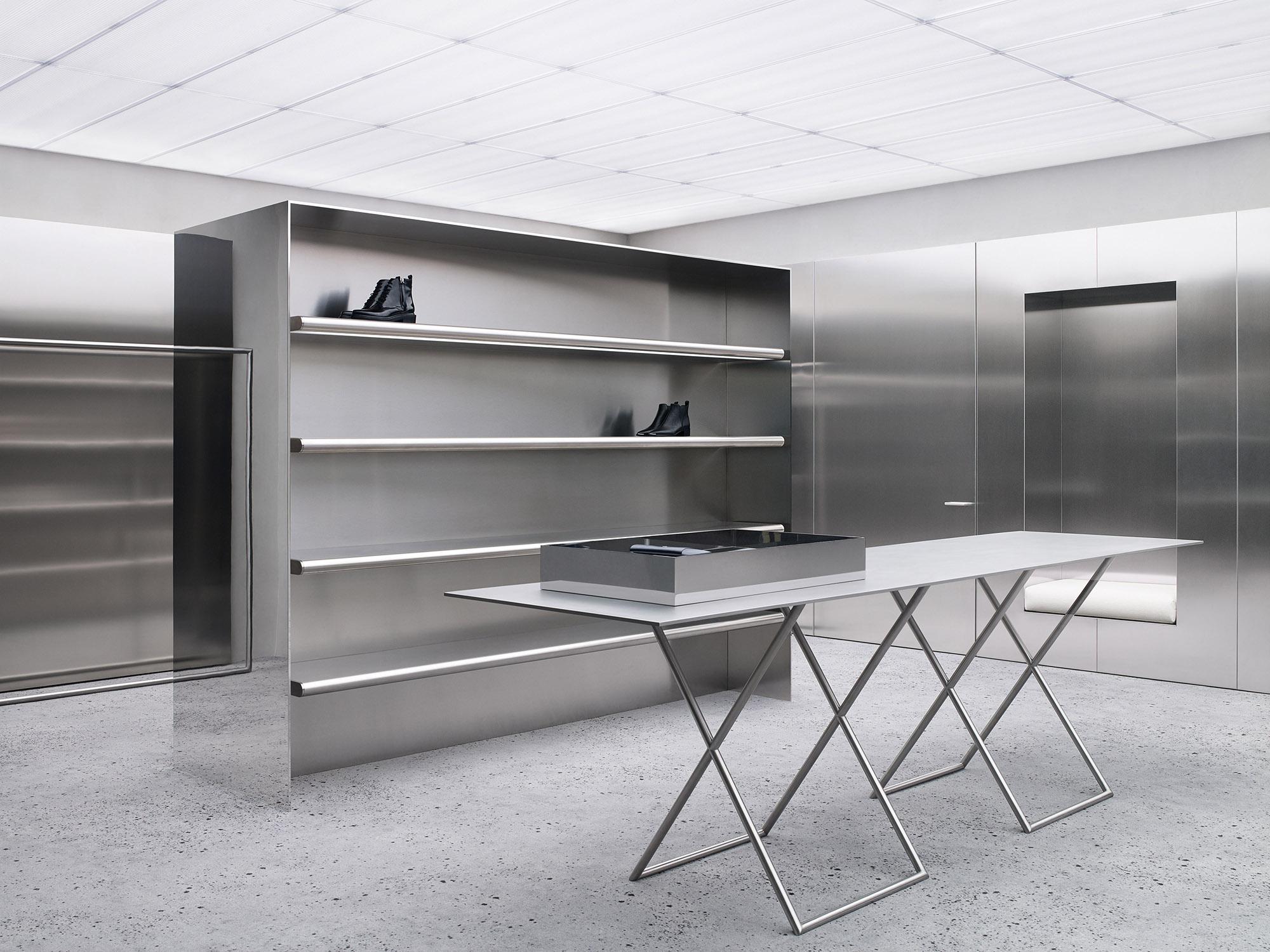 Interior design by Halleroed for Acne Studios in Illum Østergade 52, Copenhagen — image 3 of 3