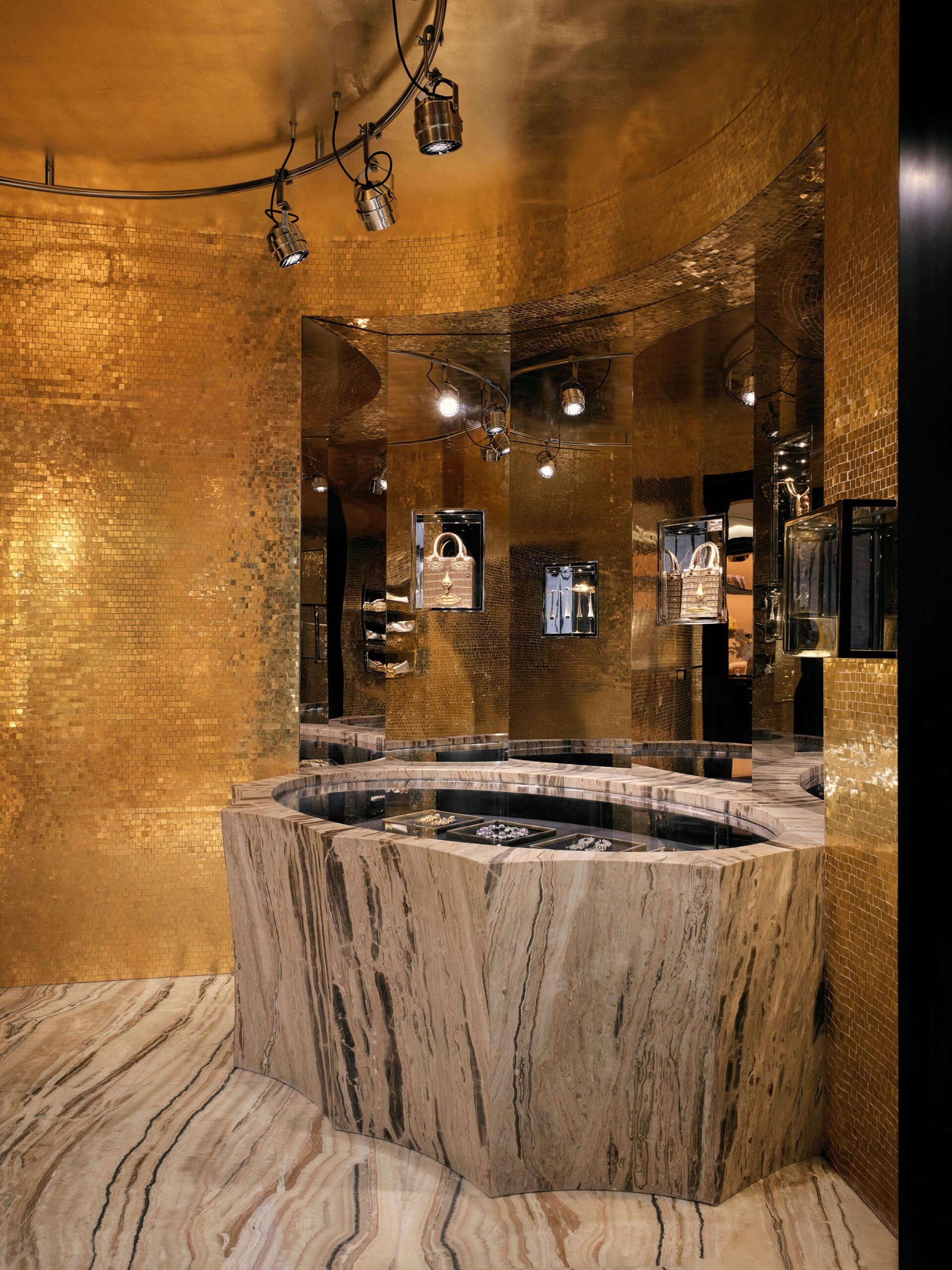 Interior design by Halleroed for Schiaparelli in Harrods , London — image 4 of 10