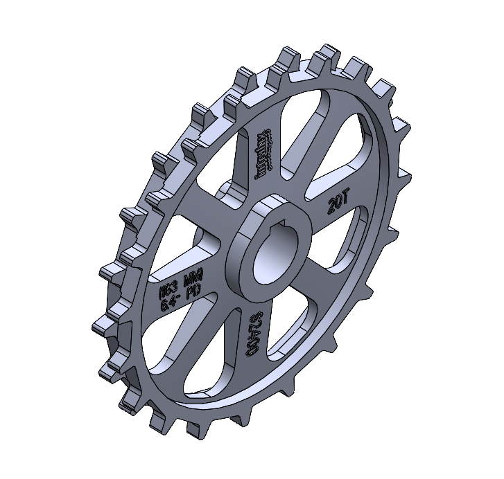 538FA9103 - Pignon 16 dents pour tapis courbe 25,4 mm